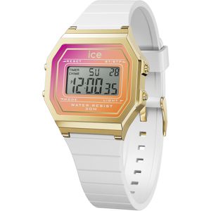 Ice-Watch - ICE digit retro White sunkissed - Wit dameshorloge met kunststof band - 022720 (Small)