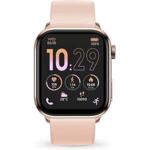 ICE-WATCH - Ice Smart TKS 2.0 Gold Black Grain - Montre connectée dorée pour Femme avec Bracelet en Cuir - 025286 (1,41 Pouces