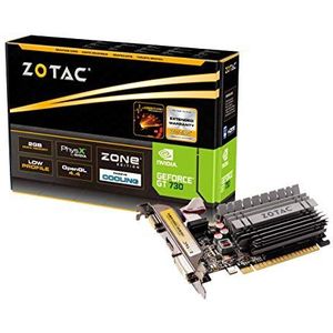 Zotac Zt-71113-20L Geforce Gt 730 Grafische Kaart, Zone Edition, 2Gb Ddr3, 64-Bit