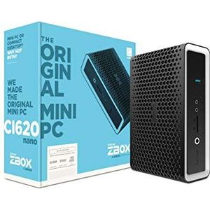 Zotac Zbox-Ci620Nano-Be Barebone Nano Mini-Pc, I3-8130U, 2.2 Ghz Sff, Zwart