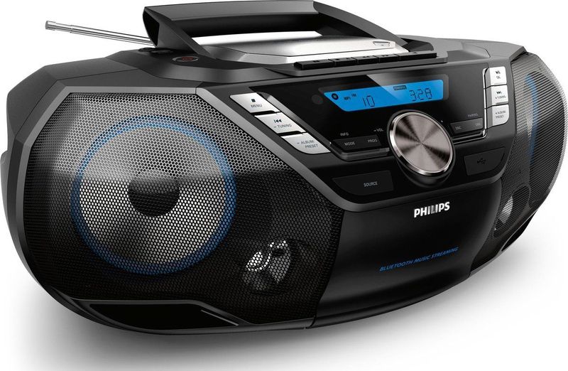 PHILIPS AZB798T - CD-Soundmachine - Zwart - Draagbare CD-speler met Bluetooth