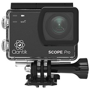 QANTIK - Scope Pro sportcamera, groothoek, 4 K, Ultra HD, actiecamera, touchscreen, beeldstabilisator, WLAN, waterdicht, 30 m