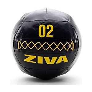 ZIVA Unisex Performance Wall Ball 2 kg, zwart/geel, One Size