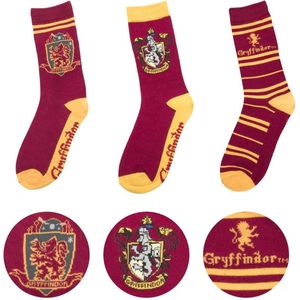 Cinereplicas Harry Potter - Gryffindor Sokken - Set van 3 - Rood