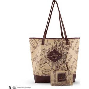 Cinereplicas Harry Potter Shopping Bag & Pouch Marauder´s Map Beige