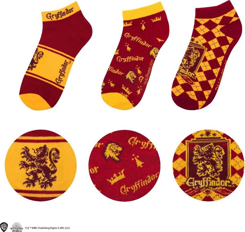 Cinereplicas - Harry Potter - Enkelsokken - Griffoendor - 3 Paar