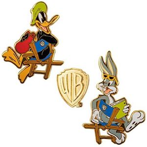 Cinereplicas - Set van 3 spelden van metaal Bugs Bunny en Daffy Duck in Warner Bros Studios ~ 4 cm – officieel gelicentieerd product