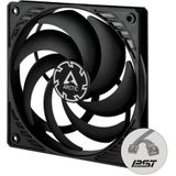 Arctic P12 Slim PMW PST - Ventilatorhuis - 120mm - 42.1 cfm - 300 - 2100 rpm - 0 DB modus - FDB - 4-pin - zwart