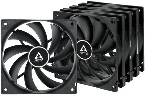 ARCTIC F12 Computer behuizing Ventilator 12 cm Zwart 5 stuk(s)