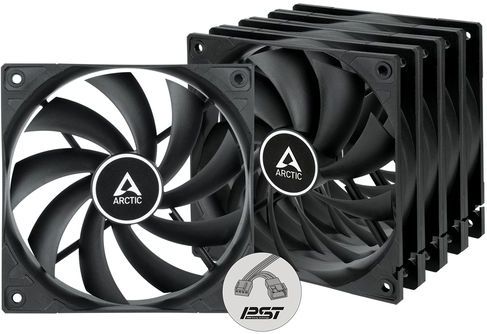 ARCTIC F12 PWM PST Computer behuizing Ventilator 12 cm Zwart 5 stuk(s)