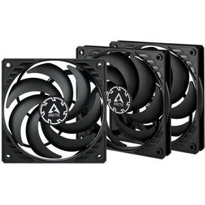 ARCTIC P12 Slim PWM PST - Ventilator - 120 mm - 3 stuks - zwart