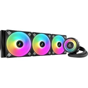 Arctic Liquid Freezer III 420 A-RGB Black - Vloeistofkoelsysteem processor - afmeting radiator: 420 mm - Intel LGA: 1851, 1700 - AMD AM5, AM4 - 3x 140mm PWM ARGB - zwart