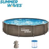 Summer Waves Zwembad - ⌀ 305 cm x 76 cm - Inclusief filterpomp