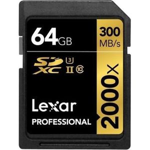 Lexar - Pro Gold - SDXC - 64GB - V90 - UHS-II - R300/W260 MB/s