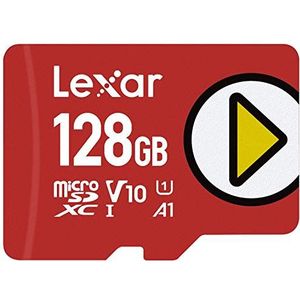 Lexar PLAY 128GB Micro SD Kaart, microSDXC UHS-I Geheugenkaart, Tot 150 MB/s Lezen, Compatibel met Nintendo Switch, Draagbare Gaming-apparaten, Smartphone en Tablet (LMSPLAY128G-BNNAG)