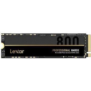 Lexar Professional 512GB NM800 M.2 2280 PCIe Gen4x4 NVMe Interne SSD, Solid-State Drive, tot 7000MB/s Lezen, Ontworpen voor Gamers en Creatieve Professionals (LNM800X512G-RNNNG)