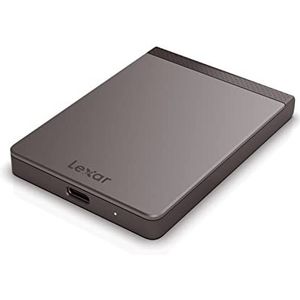 Lexar SL200 draagbare SSD, externe SSD, SSD, Solid State Drive, tot 550 MB/s lezen, 400 MB/s schrijven, USB-poort type C (LSL200X001T-RNNNG)