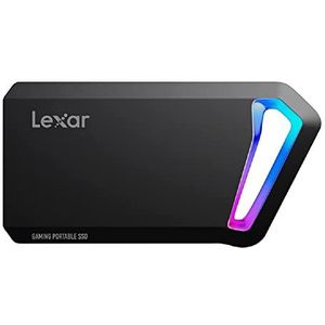 Lexar SL660 BLAZE Gaming Portable SSD 512GB, Externe SSD USB 3.2 Gen 2x2, Solid State Drive mit RGB LEDs, Bis zu 2000 MB/s Lesen, 1900 MB/s Schreiben, USB Type-C port (LSL660X512G-RNNNG)
