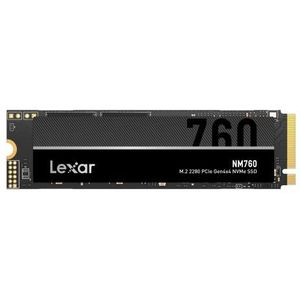Lexar NM760 SSD 512 GB, M.2 2280 PCIe Gen4x4 NVMe interne SSD, tot 5300 MB/s lezen, 4000 MB/s schrijven, voor PS5, PC, laptop, speler, professioneel (LNM760X512G-RNNNG), zwart