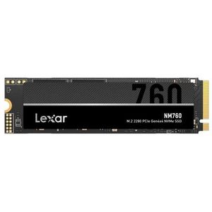 Lexar NM760 SSD 1TB, M.2 2280 PCIe Gen4x4 NVMe Interne SSD, Tot 5300 MB/s Lezen, Tot 4500 MB/s Schrijven, voor PS5, pc, laptop, gamers, professionals (LNM760X001T-RNNNG) zwart