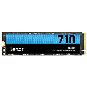 Lexar NM710 SSD 1 TB, M.2 2280 PCIe Gen4x4 NVMe interne SSD, tot 5000 MB/s lezen, 4500 MB/s schrijven, SSD harde schijf voor pc, laptop en gamers (LNM710X001T-RNNNG)