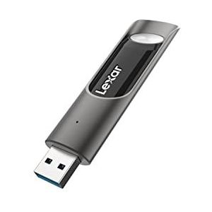 Lexar JumpDrive P30 USB-stick, 128 GB, USB 3.2 Gen 1, tot 450 MB/s lezen, geheugen voor USB3.0/2.0, USB-stick voor pc, laptop, foto's, video (LJDP030128G-RNQNG) zwart