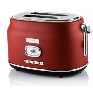 Westinghouse Retro Broodrooster - 2 Slice Toaster - Rood - Met Warmhoudrek