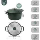 Westinghouse Performance Series - Kookpan - Groen - 24cm - Met Deksel