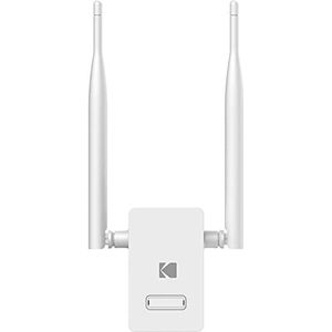 KODAK Cherish R100 Range Extender voor uw video-babyfoon - verbeterd bereik (tot 100 meter), geschikt voor maximaal 10 apparaten, 300 Mbps WiFi Booster, 62/128 bit encryptie