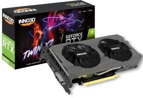 INNO3D GeForce RTX 3050 Twin X2 V2 - Videokaart - 8GB GDDR6X - PCIe 4.0 - 1x HDMI 2.1 - 1x DisplayPort 1.4 - 1x DVI-D