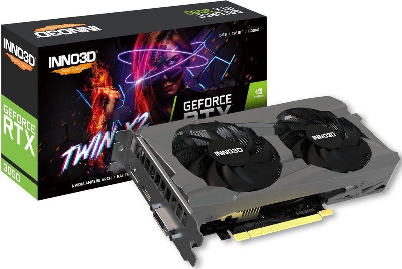 INNO3D - GeForce RTX 3050 Twin X2 - Videokaart - 6GB - GDDR6 - PCIe 4.0