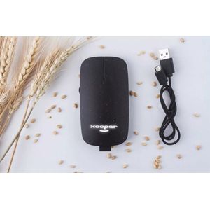 Xoopar Draadloze muis, 2,4 g, muis, zonder batterijen, bluetooth-muis, oplaadbaar, computermuis, ultradun, beschermhoes Eco (zwart)