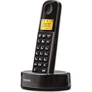 Philips Draadloze telefoon - D1651B/01 - DECT - Huistelefoon - Vaste Lijn - Nummerherkenning - Storingsvrij bereik - Zwart