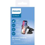 Philips Telefoonhouder Auto en Draadloze Oplader - DLK3532Q/00 - Universeel - Qi Technologie - Zuignap Montage aan Dashboard
