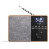 Philips R5505/10 Draagbare Radio Met Bluetooth (Houten Behuizing, Dab+/Fm-Radio, 3"" Luidsprekerdriver, Keukentimer, Keukenradio, Netspanning Of Batterijvoeding) - 2020/2021 Model