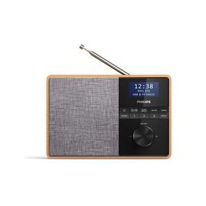 Philips DAB+/FM Radio Grijs/Hout - Draagbare Keuken Radio met Bluetooth
