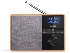 Philips DAB+/FM Radio Grijs/Hout - Draagbare Keuken Radio met Bluetooth