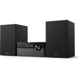 Philips Mikro-Musiksystem TAM4505 60W Bluetooth-Stereoanlage mit CD, MP3-CD, FM-Radio, USB-Wiedergabe, Bassreflex-Lautsprecher, klassisches Design und Audio-In für Zuhause