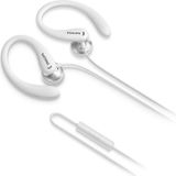 PHILIPS TAA1105 - In-Ear Sport Oordopjes - Wit - Microfoon - Afstandsbediening in Snoer