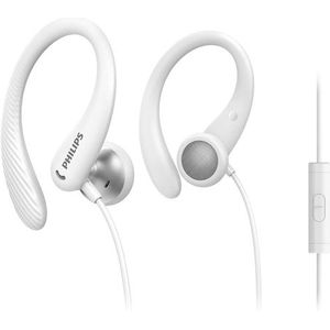 PHILIPS TAA1105 - In-Ear Sport Oordopjes - Wit - Microfoon - Afstandsbediening in Snoer