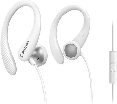 PHILIPS TAA1105 - In-Ear Sport Oordopjes - Wit - Microfoon - Afstandsbediening in Snoer
