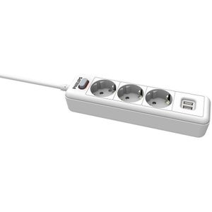 Philips 3-weg stekkerdoos - SPN3032WA/10-230V - wit - met USB-poorten