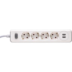 Philips 4-voudige Stekkerdoos - SPN3042WA/10- 230V - Wit - met USB