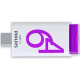 Philips - USB 3.2 64GB Click Series - USB-stick - Wit - Paars