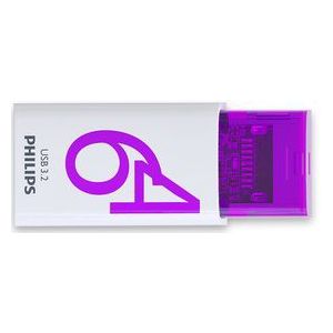 Philips - USB 3.2 64GB Click Series - USB-stick - Wit - Paars
