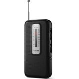Philips draagbare FM-radio/kleine retro-radio, ideaal voor keuken, toilet of garage/werkt op batterijen, klassiek ontwerp, gebruiksvriendelijk/Philips-radio TAR1506 / 00