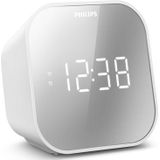 PHILIPS TAR4406 - Klokradio - Spiegelende Afwerking - Digitale FM-tuner - USB-telefoonoplader