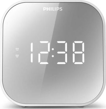 PHILIPS TAR4406 - Klokradio - Spiegelende Afwerking - Digitale FM-tuner - USB-telefoonoplader