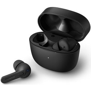 Philips Bluetooth hoofdtelefoon met microfoon / resistent, spatwaterdicht, 18 uur looptijd, comfortabele pasvorm / draadloze hoofdtelefoon Philips TAT2206BK/00