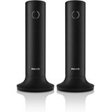 Philips 4000 series wireless landline telephone M4502B/34 black 1.6"" design